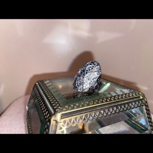 Black & White Crystal Statement Ring